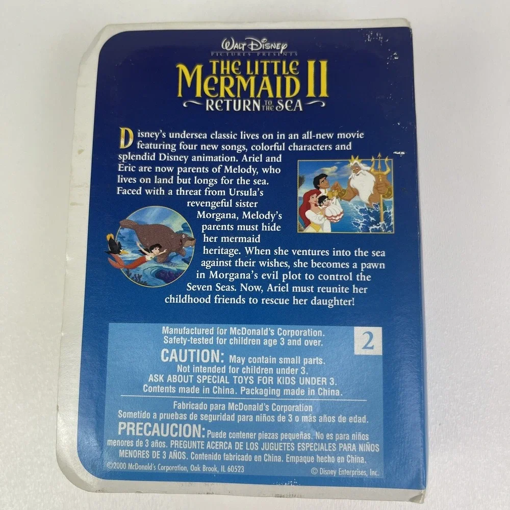 2000 McDonalds Disney Masterpiece Little Mermaid II VHS Box Penguin Happy Meal